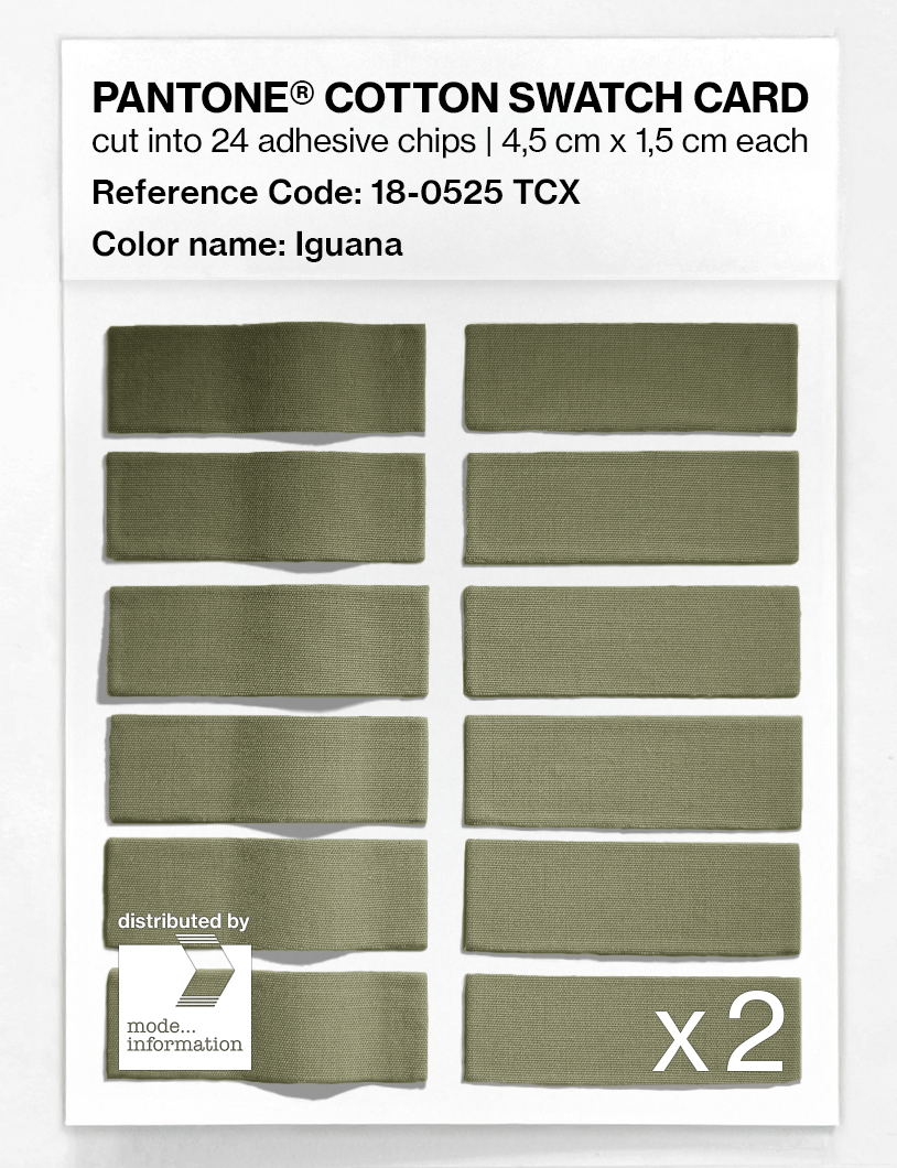 Product image 6 of the product “PANTONE® COTTON SWATCH CARD 18-0525 TCX Iguana ”