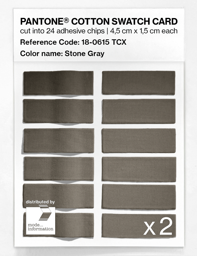 Artikelbild 6 des Artikels “PANTONE® COTTON SWATCH CARD 18-0615 TCX Stone Gray “