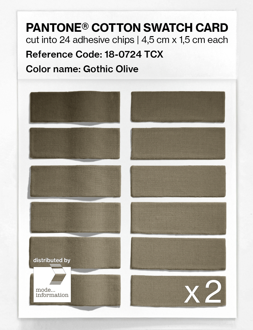 Artikelbild 6 des Artikels “PANTONE® COTTON SWATCH CARD 18-0724 TCX Gothic Olive “