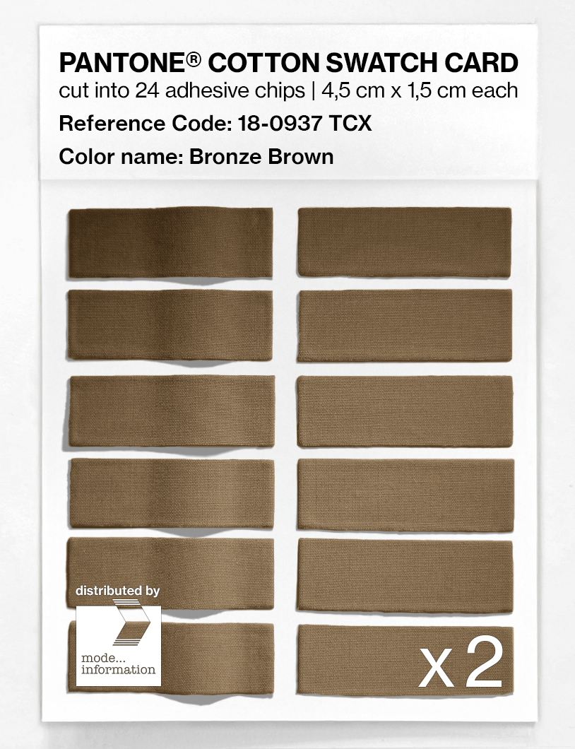 Product image 6 of the product “PANTONE® COTTON SWATCH CARD 18-0937 TCX Bronze Brown ”