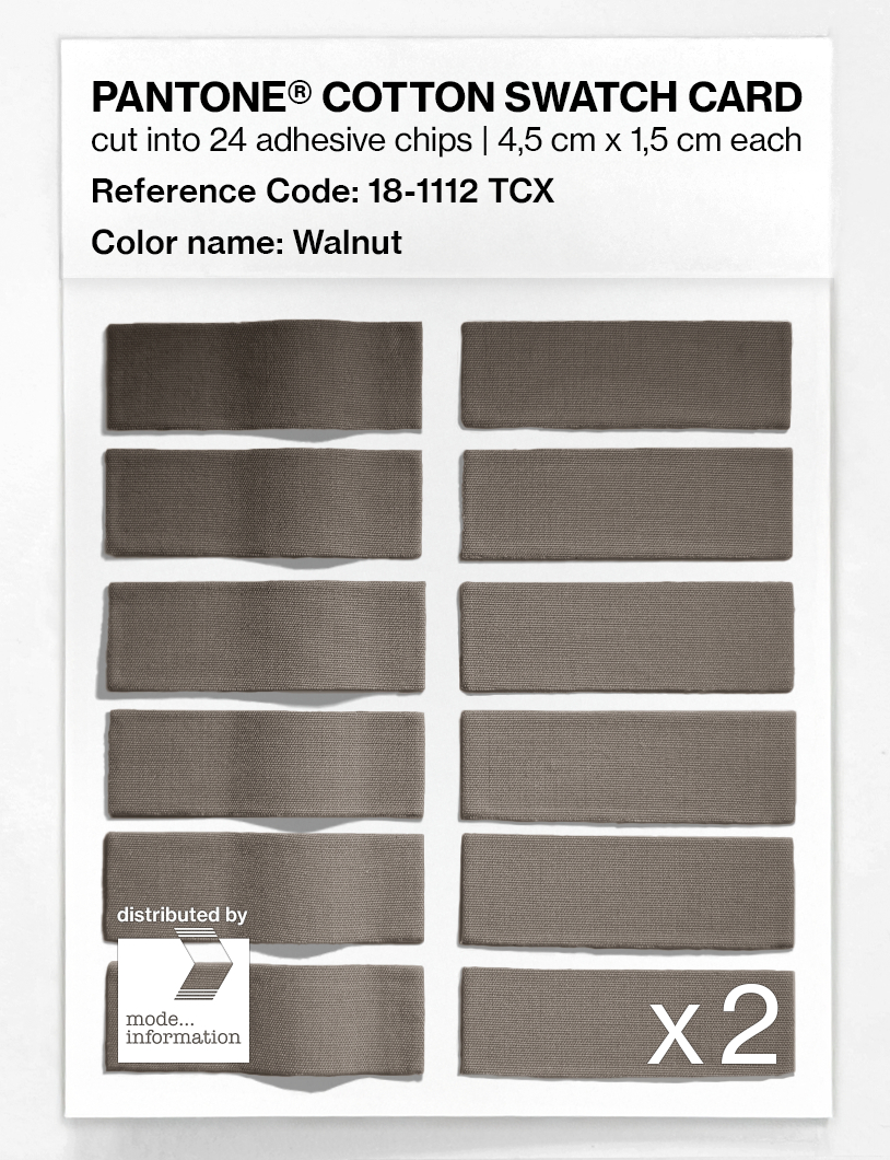 Product image 6 of the product “PANTONE® COTTON SWATCH CARD 18-1112 TCX Walnut ”