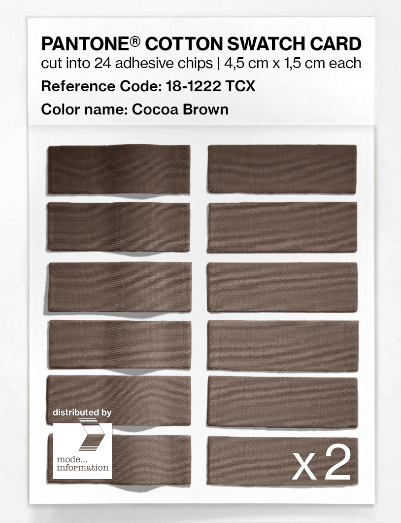 Artikelbild 6 des Artikels “PANTONE® COTTON SWATCH CARD 18-1222 TCX Cocoa Brown “