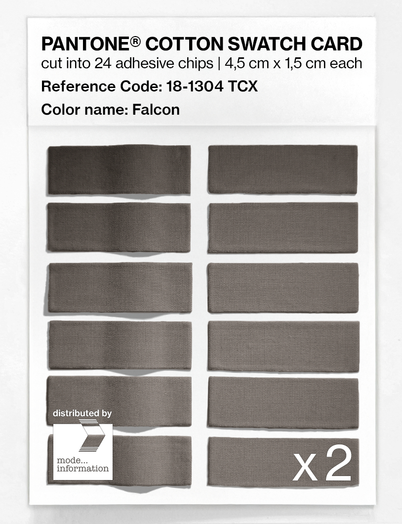 Product image 6 of the product “PANTONE® COTTON SWATCH CARD 18-1304 TCX Falcon ”