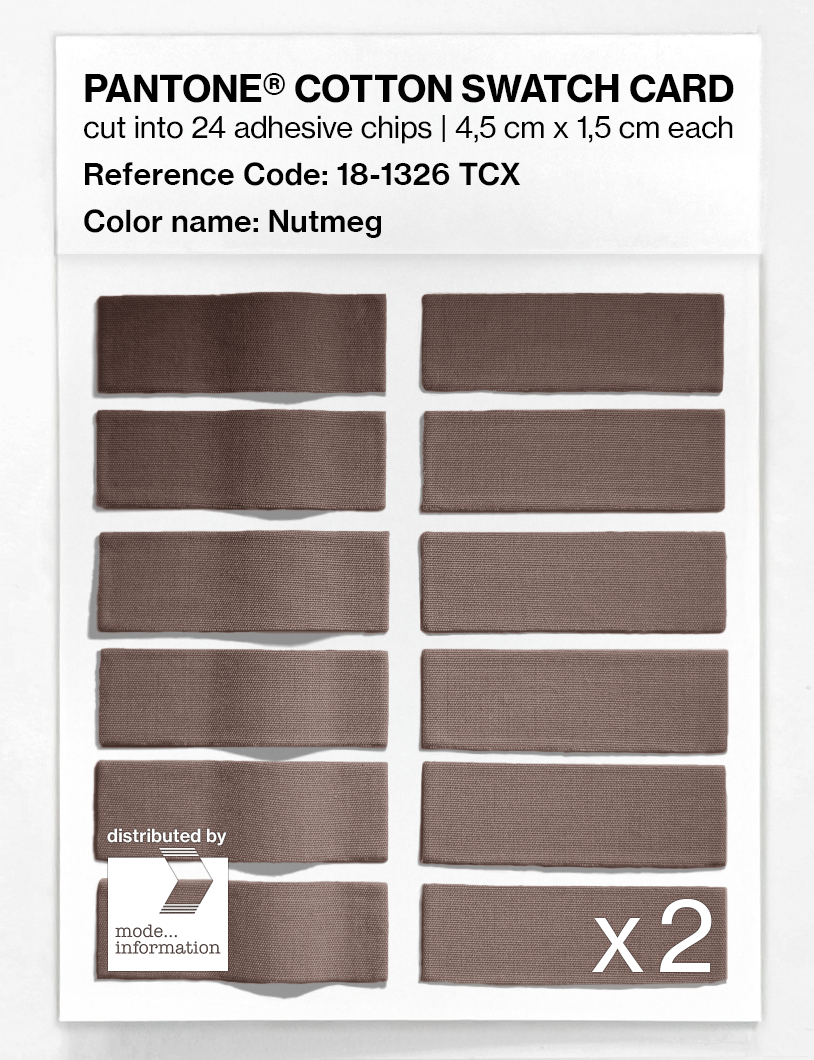 Product image 6 of the product “PANTONE® COTTON SWATCH CARD 18-1326 TCX Nutmeg ”