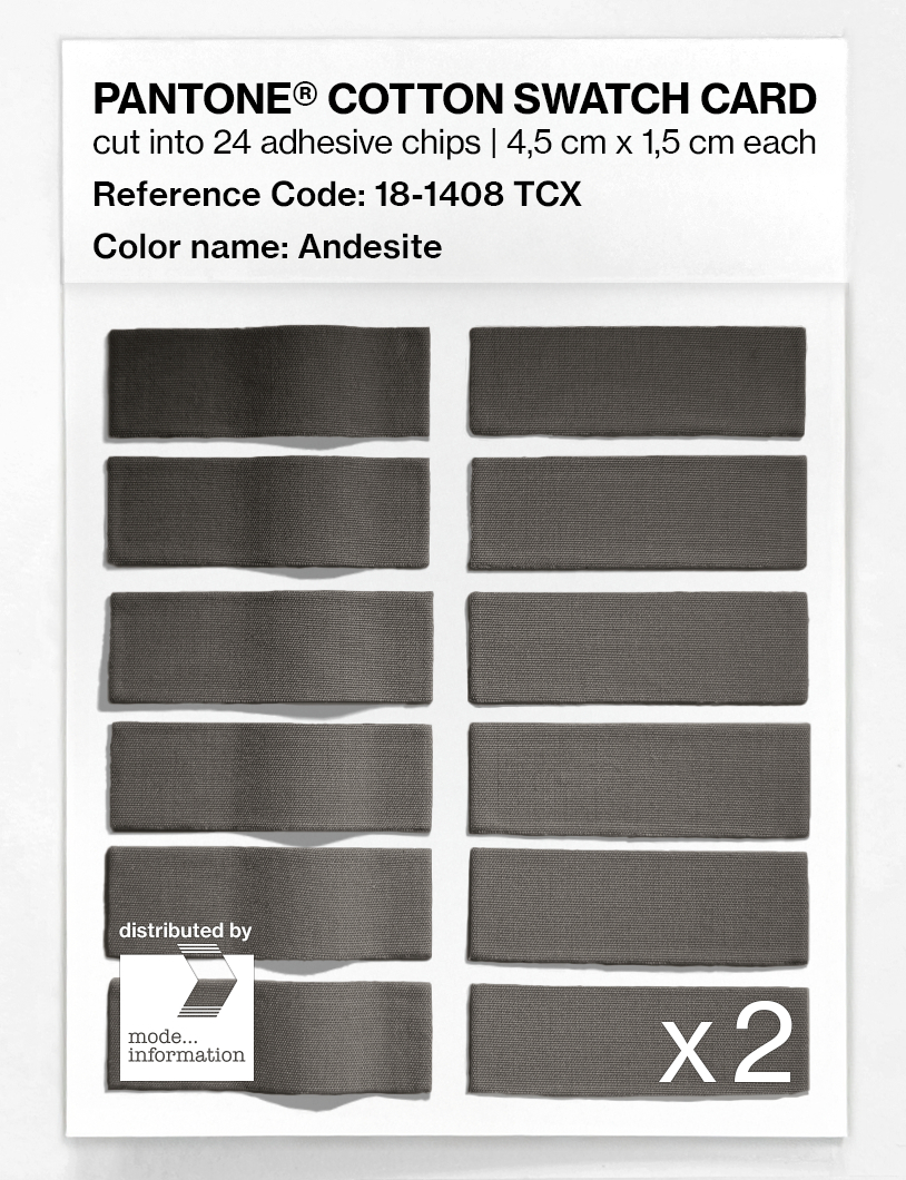 Product image 6 of the product “PANTONE® COTTON SWATCH CARD 18-1408 TCX Andesite ”
