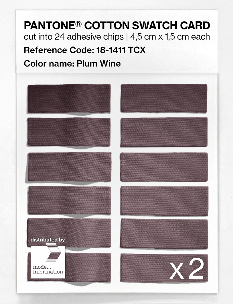 Artikelbild 6 des Artikels “PANTONE® COTTON SWATCH CARD 18-1411 TCX Plum Wine “