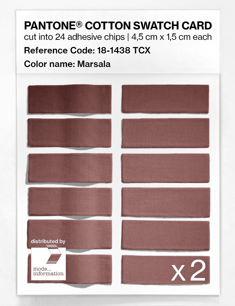 Artikelbild 6 des Artikels “PANTONE® COTTON SWATCH CARD 18-1438 TCX Marsala “