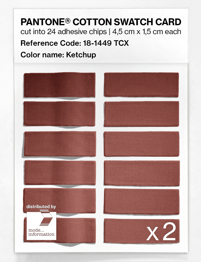 Artikelbild 6 des Artikels “PANTONE® COTTON SWATCH CARD 18-1449 TCX Ketchup “