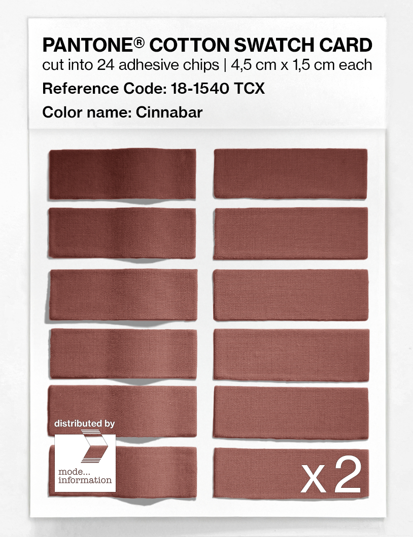 Artikelbild 6 des Artikels “PANTONE® COTTON SWATCH CARD 18-1540 TCX Cinnabar “