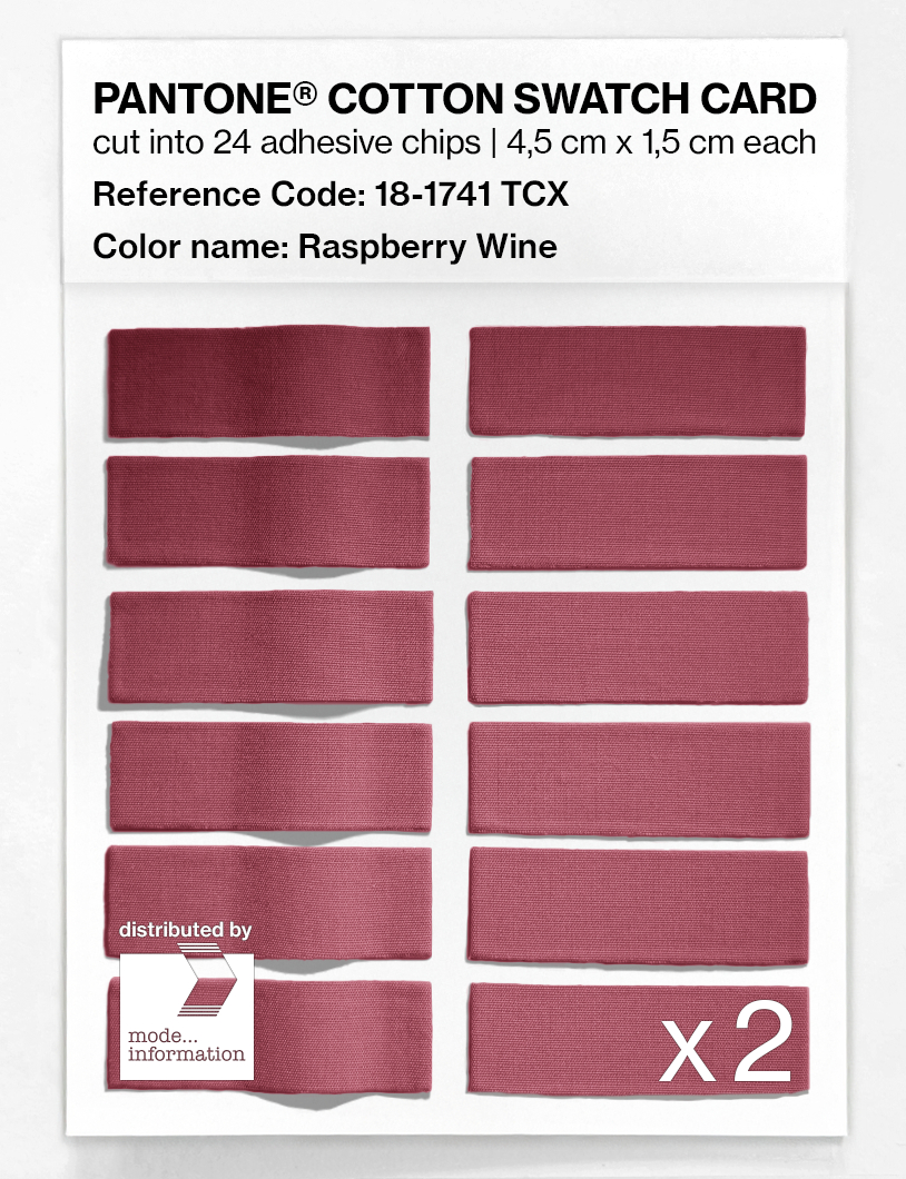 Artikelbild 6 des Artikels “PANTONE® COTTON SWATCH CARD 18-1741 TCX Raspberry Wine “