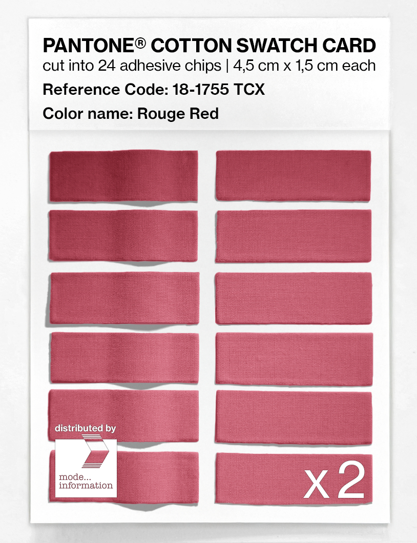 Artikelbild 6 des Artikels “PANTONE® COTTON SWATCH CARD 18-1755 TCX Rouge Red “