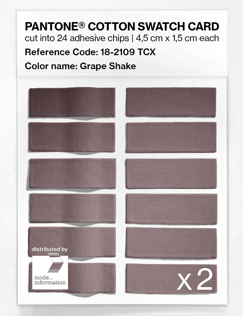 Product image 6 of the product “PANTONE® COTTON SWATCH CARD 18-2109 TCX Grape Shake ”