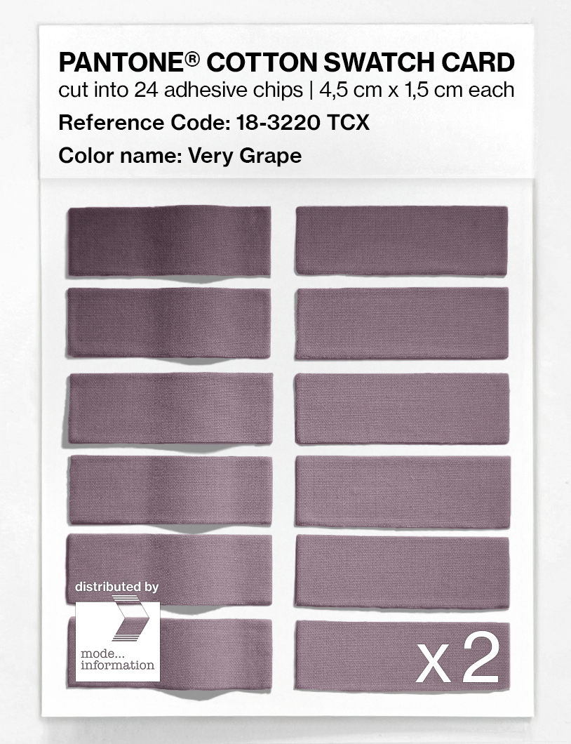 Product image 6 of the product “PANTONE® COTTON SWATCH CARD 18-3220 TCX Very Grape ”