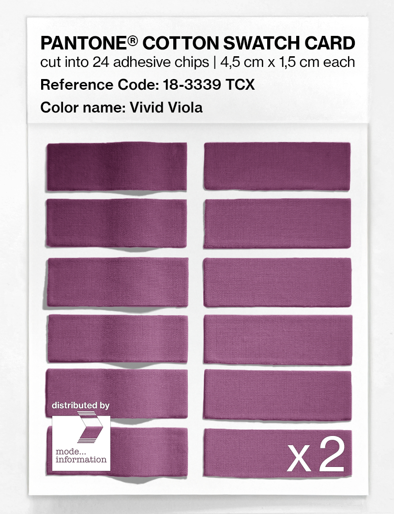 Product image 6 of the product “PANTONE® COTTON SWATCH CARD 18-3339 TCX Vivid Viola ”
