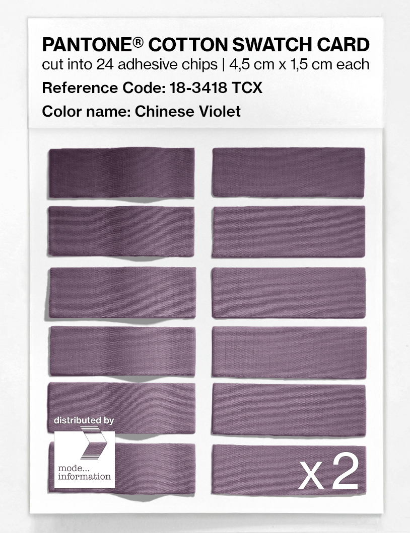 Artikelbild 6 des Artikels “PANTONE® COTTON SWATCH CARD 18-3418 TCX Chinese Violet “