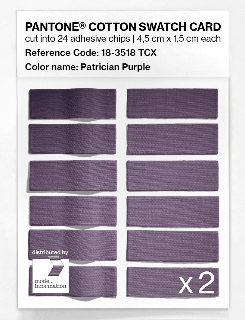 Product image 6 of the product “PANTONE® COTTON SWATCH CARD 18-3518 TCX Patrician Purple ”