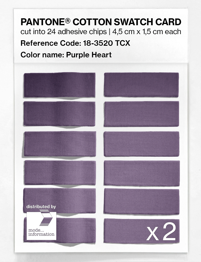 Product image 6 of the product “PANTONE® COTTON SWATCH CARD 18-3520 TCX Purple Heart ”