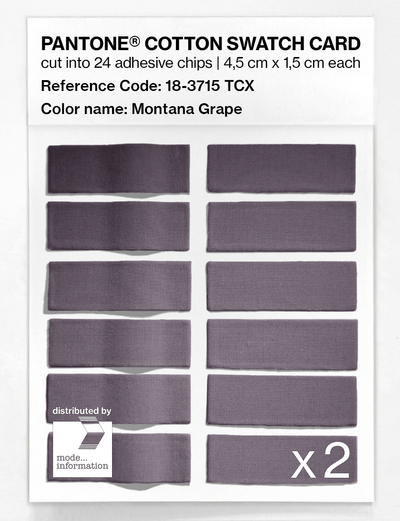 Product image 6 of the product “PANTONE® COTTON SWATCH CARD 18-3715 TCX Montana Grape ”