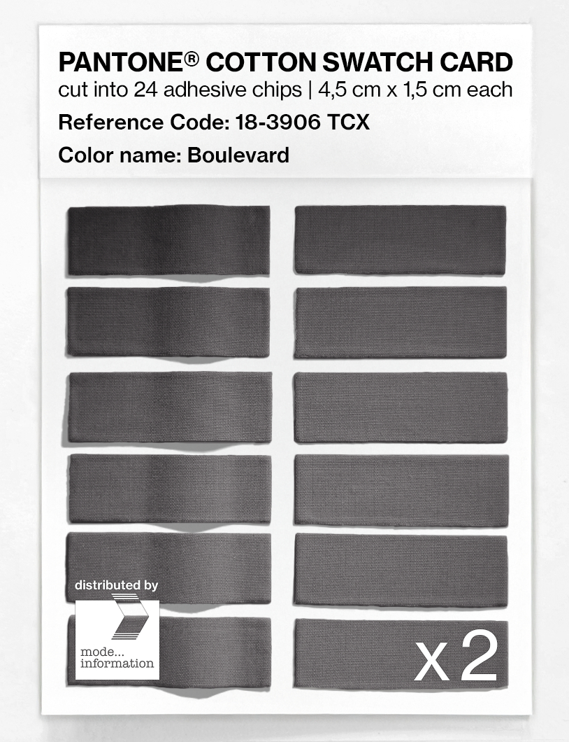 Product image 6 of the product “PANTONE® COTTON SWATCH CARD 18-3906 TCX Boulevard ”