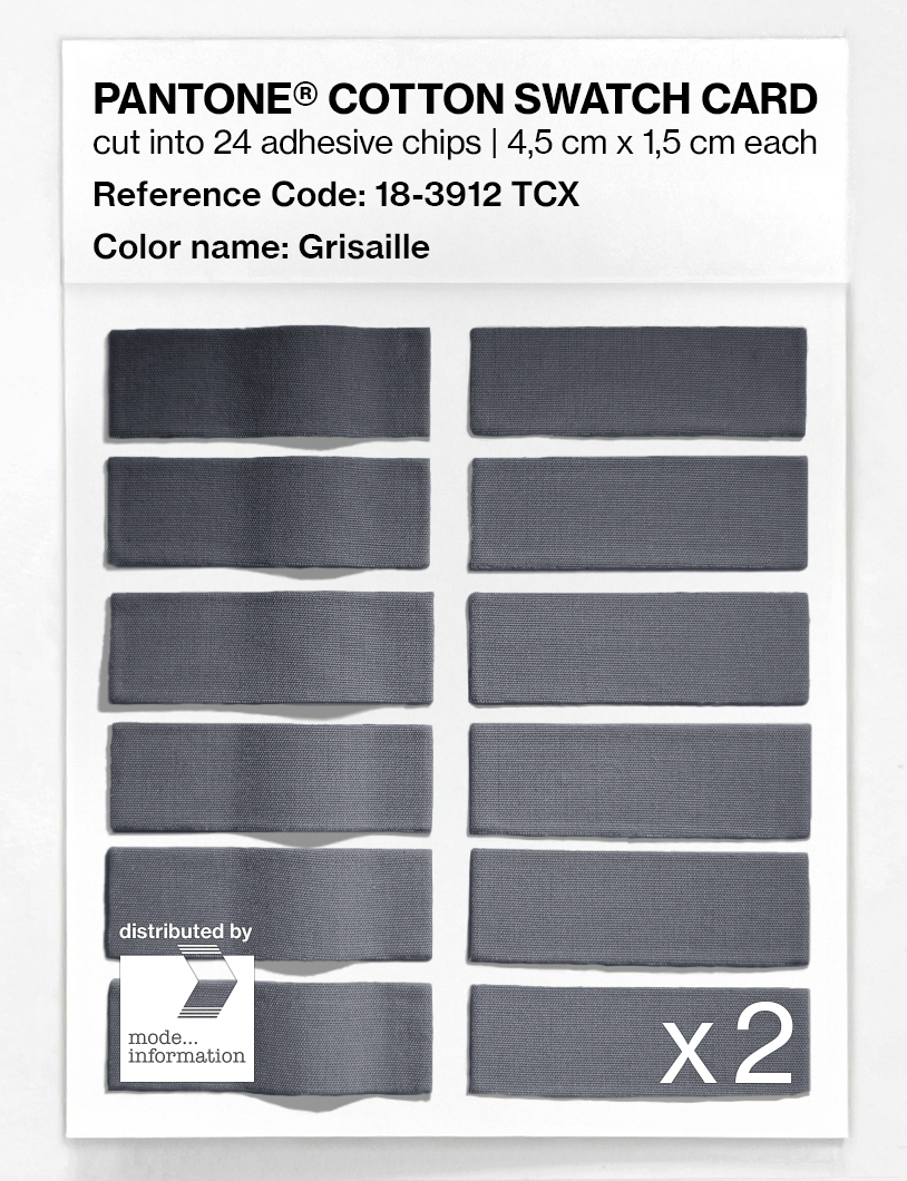 Product image 6 of the product “PANTONE® COTTON SWATCH CARD 18-3912 TCX Grisaille ”