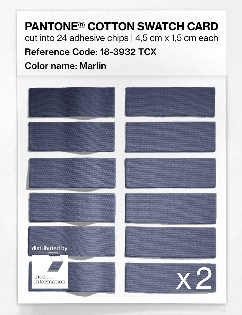 Product image 6 of the product “PANTONE® COTTON SWATCH CARD 18-3932 TCX Marlin ”