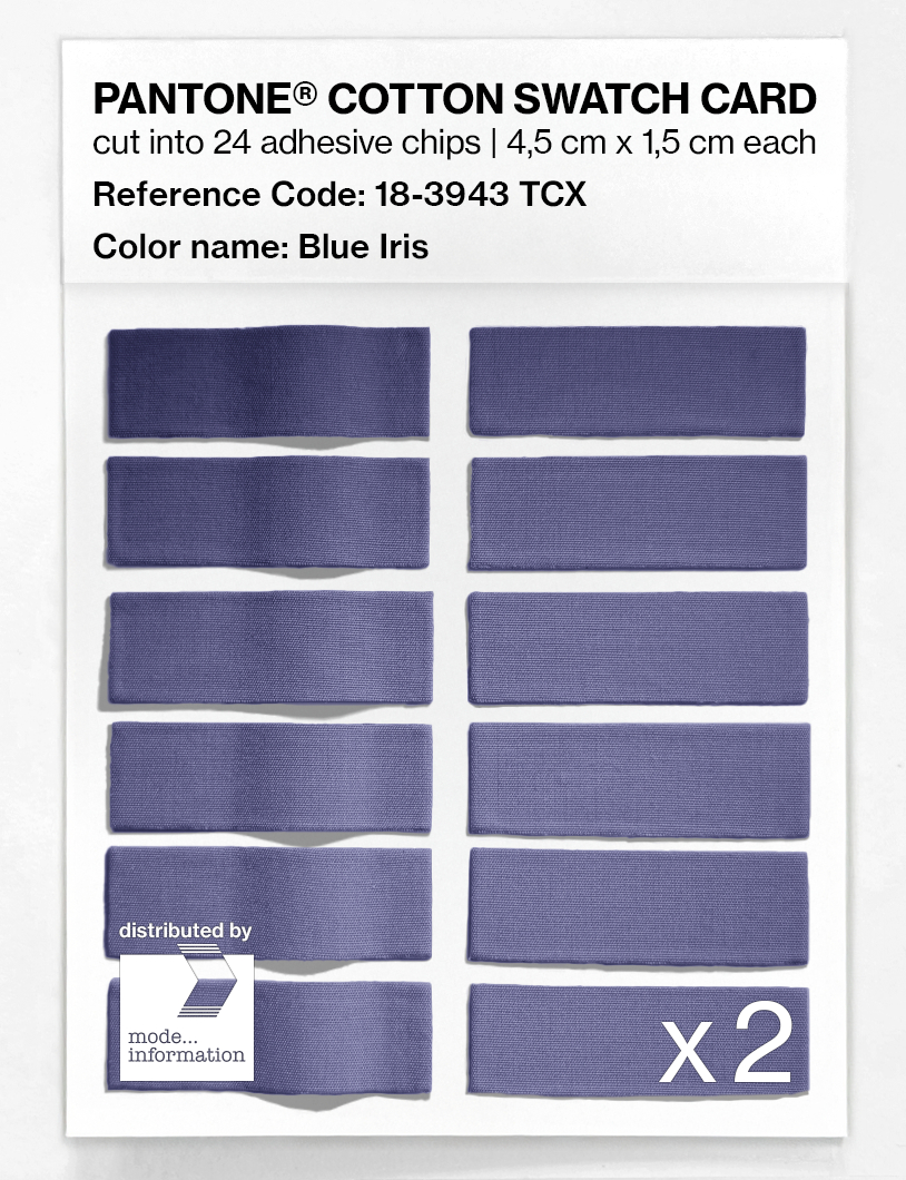 Product image 6 of the product “PANTONE® COTTON SWATCH CARD 18-3943 TCX Blue Iris ”
