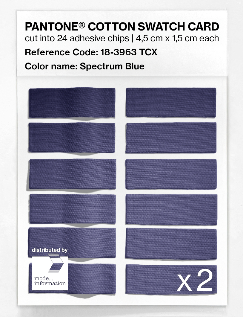 Product image 6 of the product “PANTONE® COTTON SWATCH CARD 18-3963 TCX Spectrum Blue ”