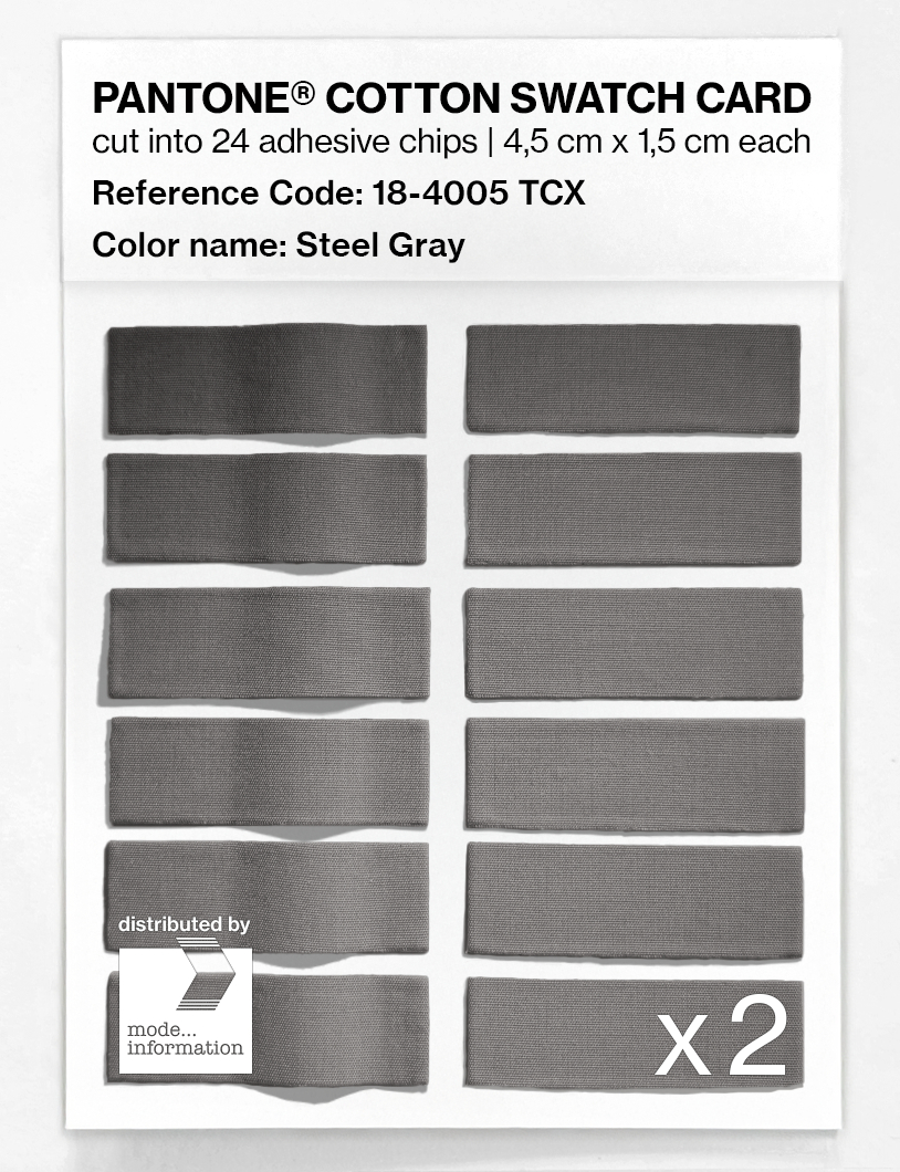 Artikelbild 6 des Artikels “PANTONE® COTTON SWATCH CARD 18-4005 TCX Steel Gray “