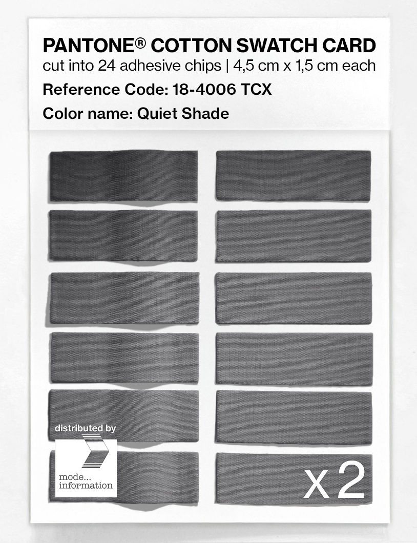 Product image 6 of the product “PANTONE® COTTON SWATCH CARD 18-4006 TCX Quiet Shade ”