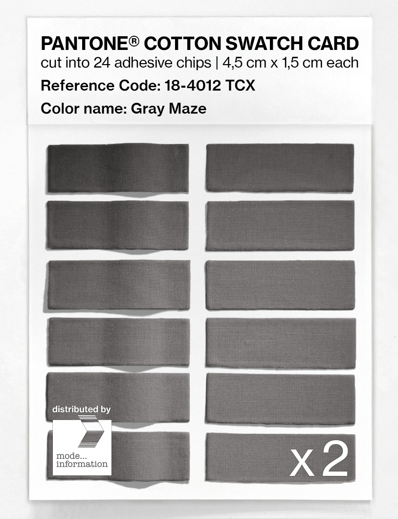 Artikelbild 6 des Artikels “PANTONE® COTTON SWATCH CARD 18-4012 TCX Gray Maze “