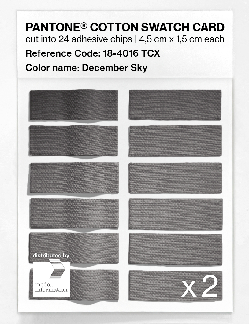 Product image 6 of the product “PANTONE® COTTON SWATCH CARD 18-4016 TCX December Sky ”