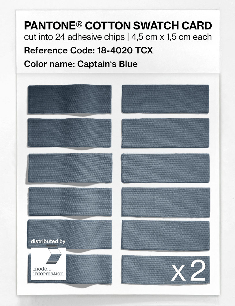 Product image 6 of the product “PANTONE® COTTON SWATCH CARD 18-4020 TCX Captain's Blue ”