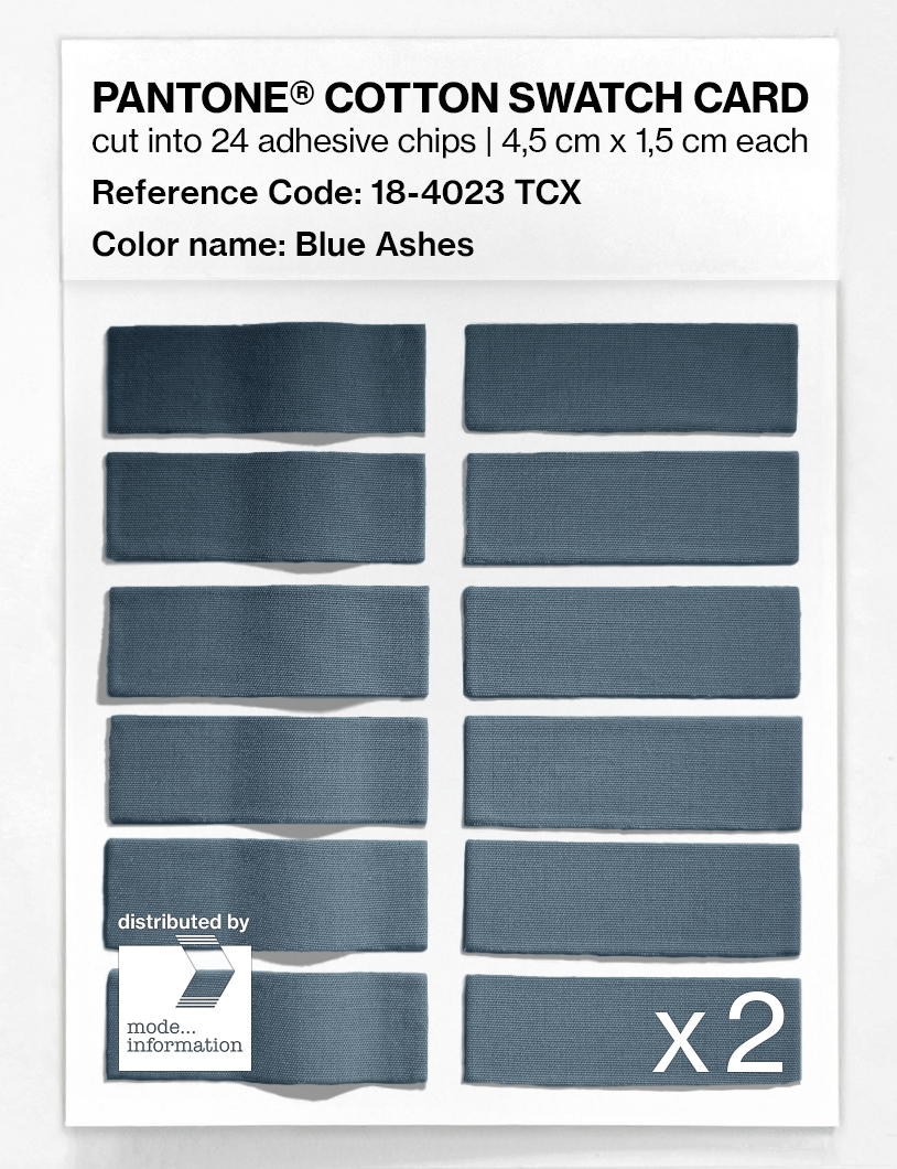 Product image 6 of the product “PANTONE® COTTON SWATCH CARD 18-4023 TCX Blue Ashes ”