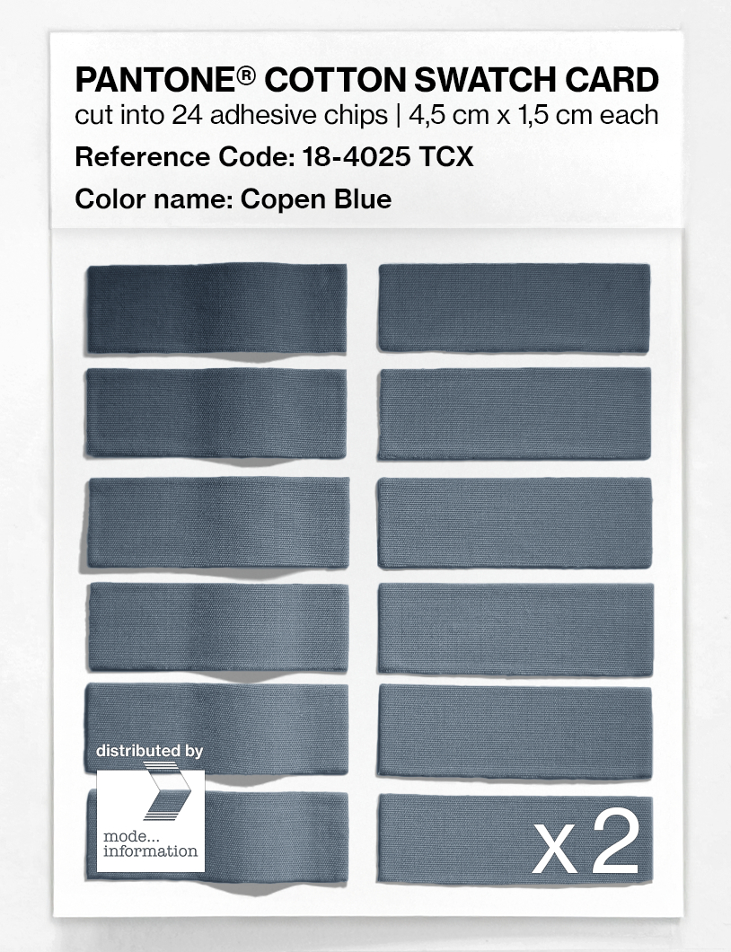 Product image 6 of the product “PANTONE® COTTON SWATCH CARD 18-4025 TCX Copen Blue ”