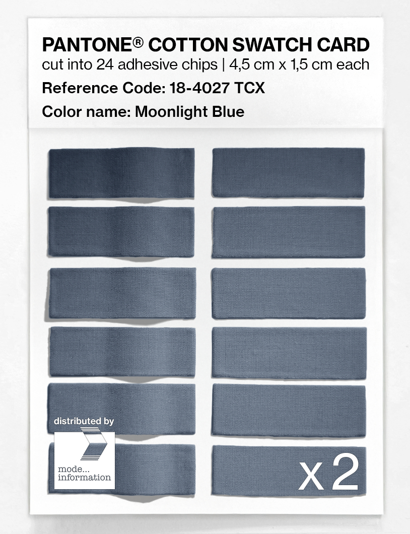 Product image 6 of the product “PANTONE® COTTON SWATCH CARD 18-4027 TCX Moonlight Blue ”