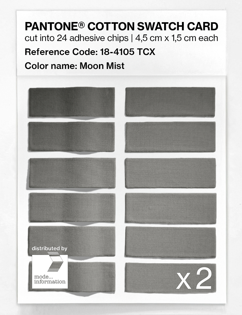 Artikelbild 6 des Artikels “PANTONE® COTTON SWATCH CARD 18-4105 TCX Moon Mist “