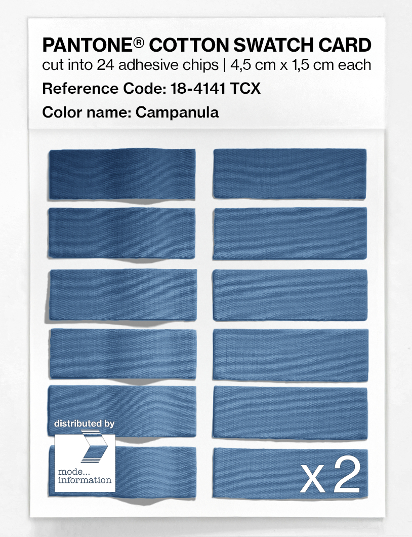 Product image 6 of the product “PANTONE® COTTON SWATCH CARD 18-4141 TCX Campanula ”