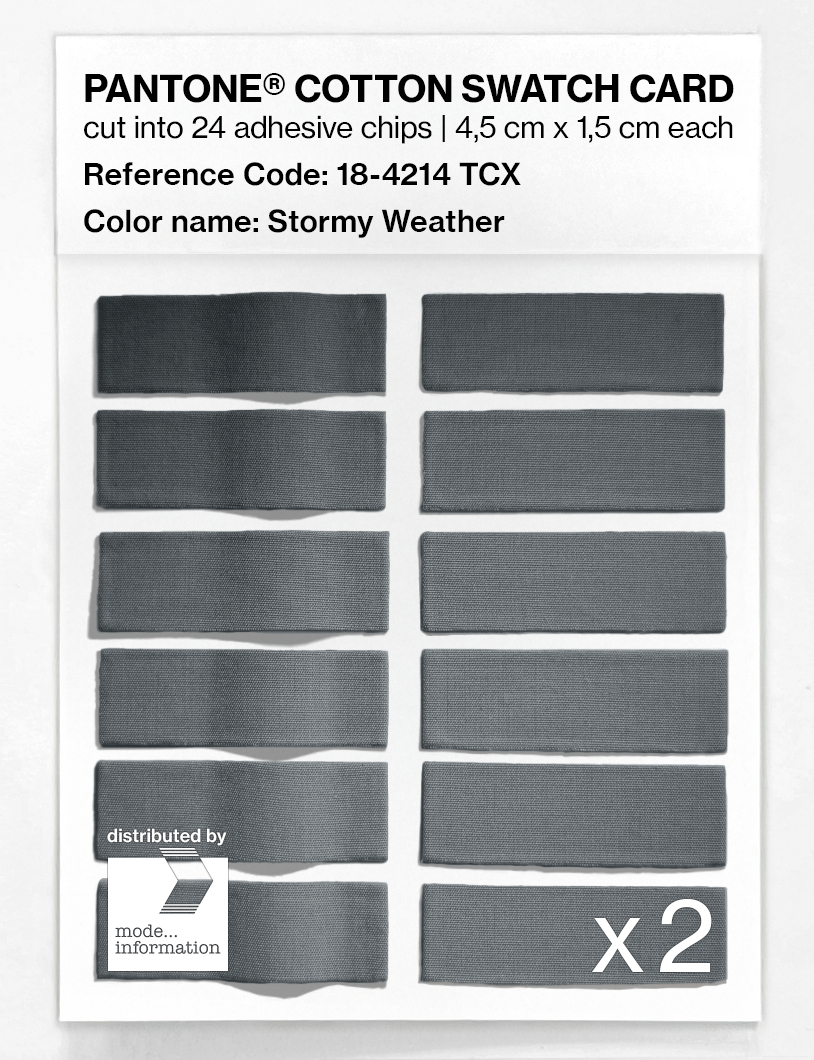 Artikelbild 6 des Artikels “PANTONE® COTTON SWATCH CARD 18-4214 TCX Stormy Weather “