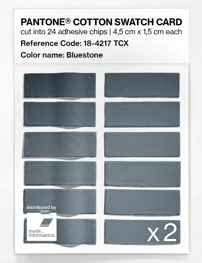 Product image 6 of the product “PANTONE® COTTON SWATCH CARD 18-4217 TCX Bluestone ”