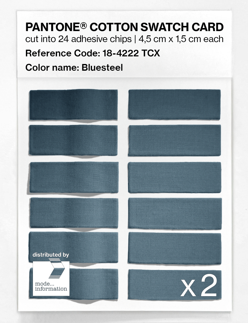Artikelbild 6 des Artikels “PANTONE® COTTON SWATCH CARD 18-4222 TCX Bluesteel “