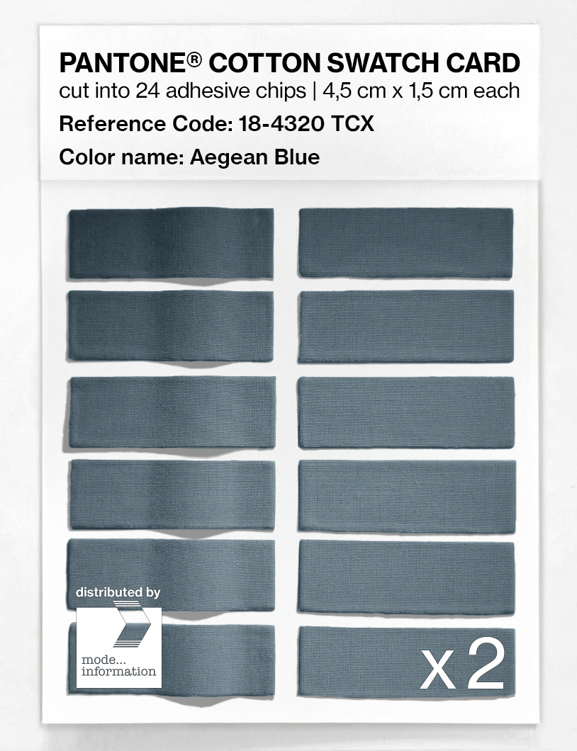 Artikelbild 6 des Artikels “PANTONE® COTTON SWATCH CARD 18-4320 TCX Aegean Blue “