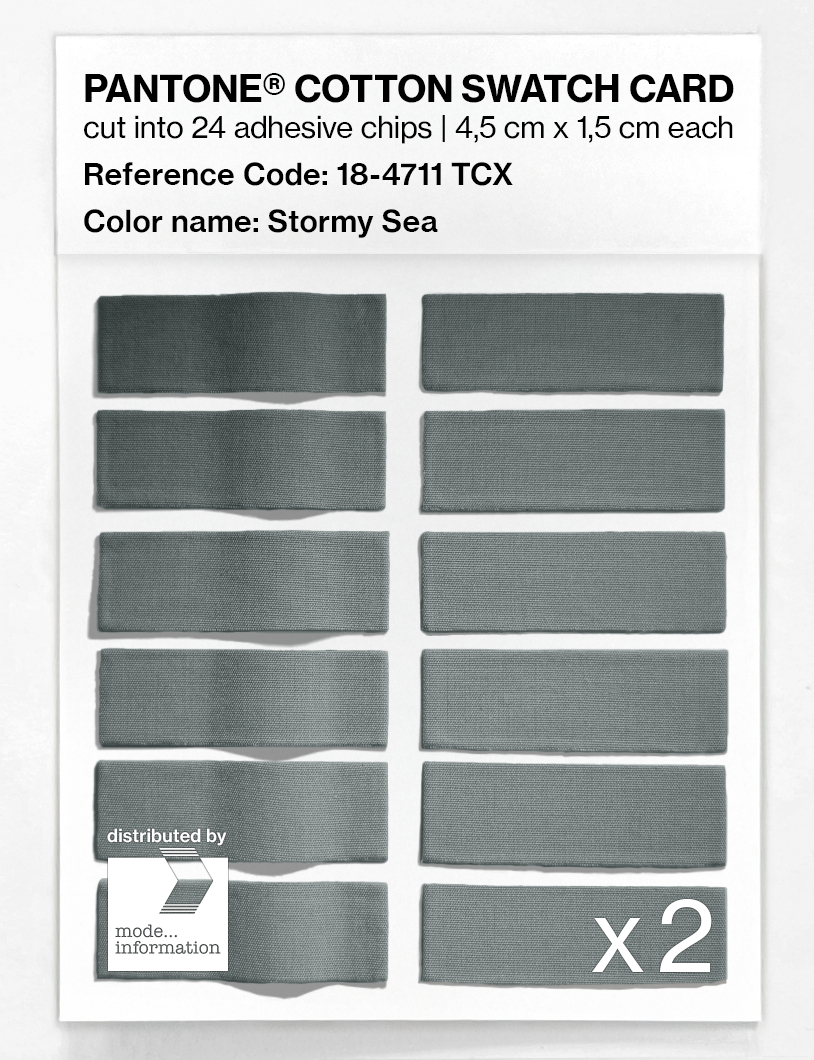 Artikelbild 6 des Artikels “PANTONE® COTTON SWATCH CARD 18-4711 TCX Stormy Sea “