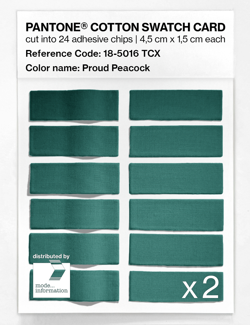 Artikelbild 6 des Artikels “PANTONE® COTTON SWATCH CARD 18-5016 TCX Proud Peacock “