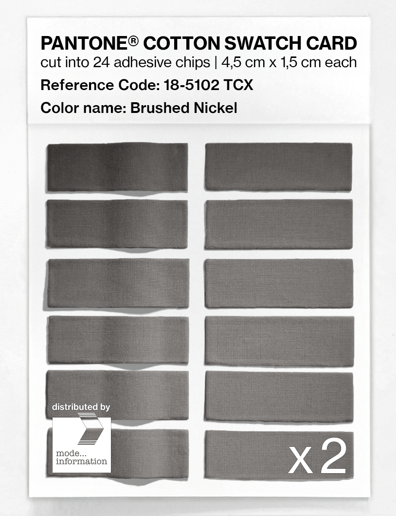 Artikelbild 6 des Artikels “PANTONE® COTTON SWATCH CARD 18-5102 TCX Brushed Nickel “
