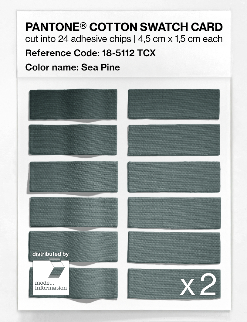 Product image 6 of the product “PANTONE® COTTON SWATCH CARD 18-5112 TCX Sea Pine ”