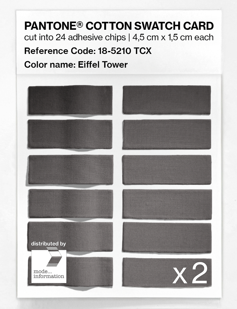 Product image 6 of the product “PANTONE® COTTON SWATCH CARD 18-5210 TCX Eiffel Tower ”