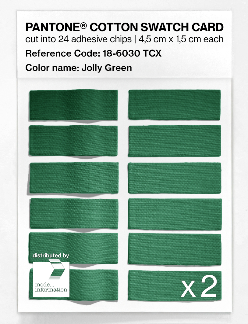 Product image 6 of the product “PANTONE® COTTON SWATCH CARD 18-6030 TCX Jolly Green ”