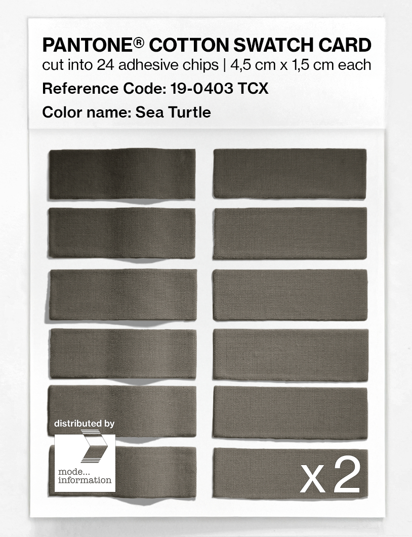 Product image 6 of the product “PANTONE® COTTON SWATCH CARD 19-0403 TCX Sea Turtle ”