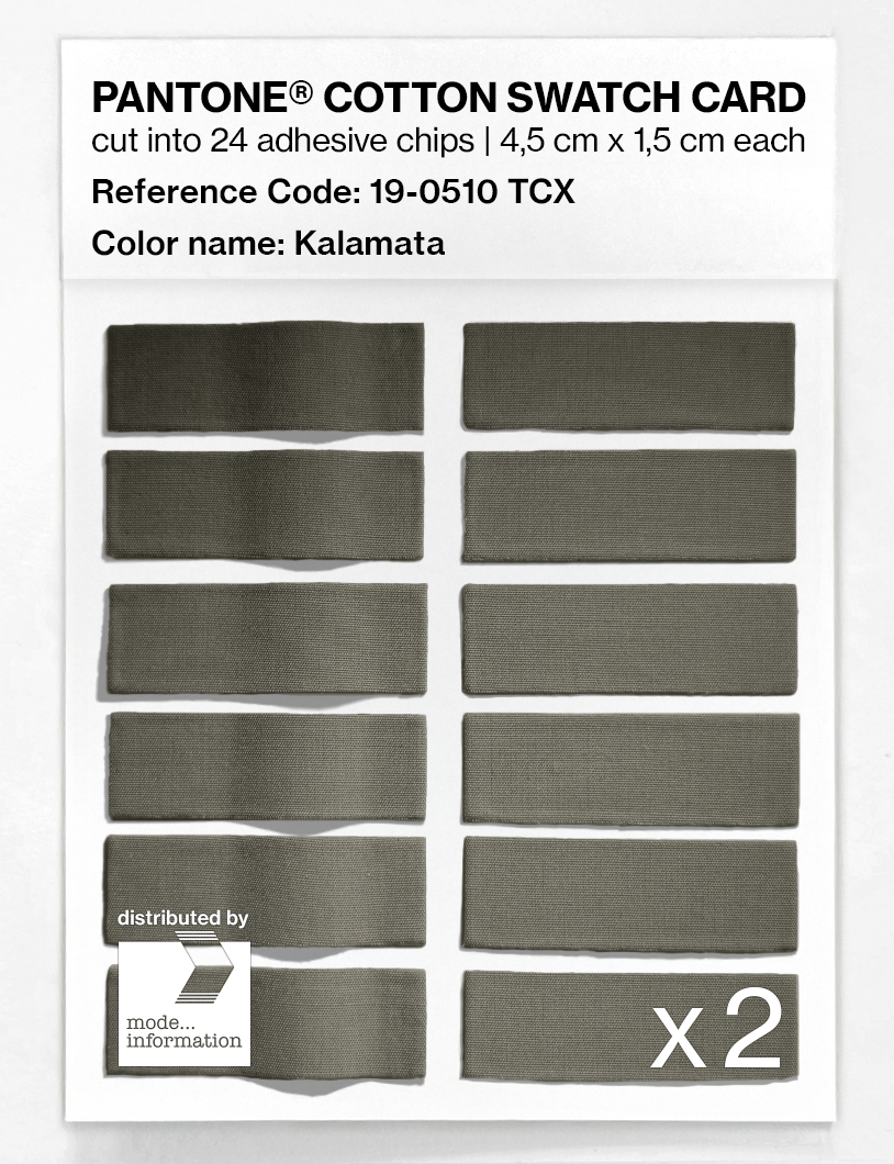 Product image 6 of the product “PANTONE® COTTON SWATCH CARD 19-0510 TCX Kalamata ”