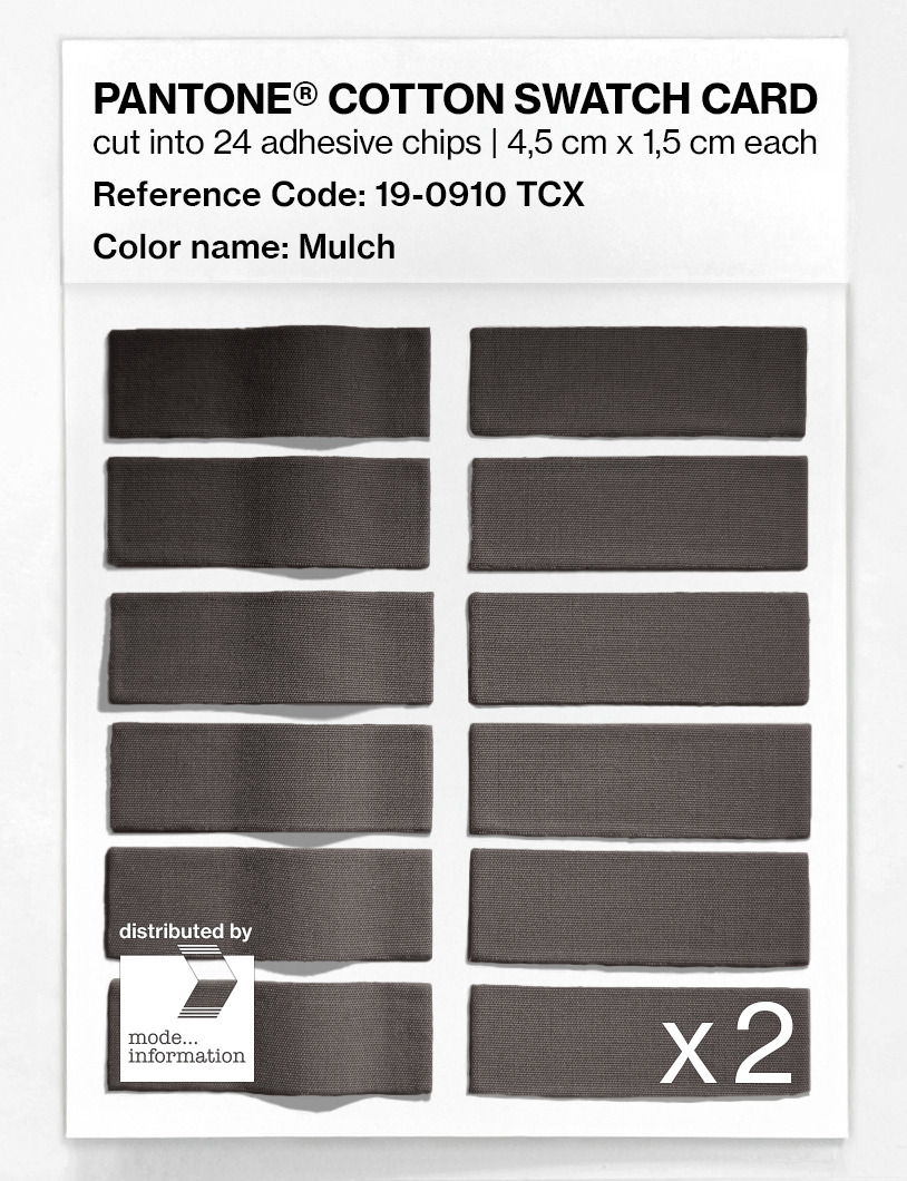 Product image 6 of the product “PANTONE® COTTON SWATCH CARD 19-0910 TCX Mulch ”